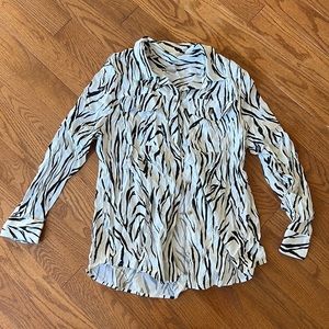Zebra print Chico’s blouse